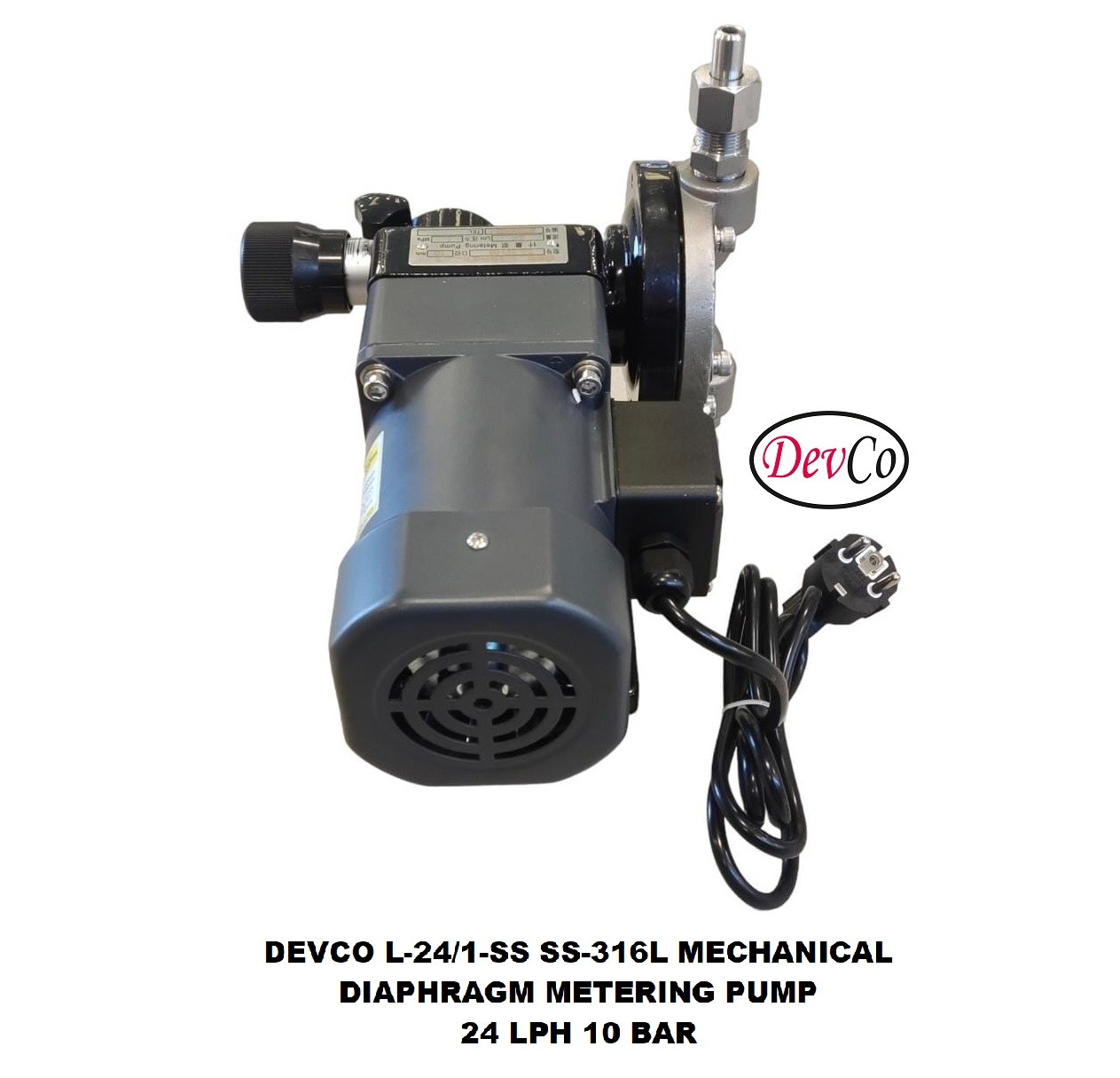 Pompa Dosing L-24-1-SS Mechanical Diaphragm Metering Pump - 24 LPH 10 Bar - Image 4