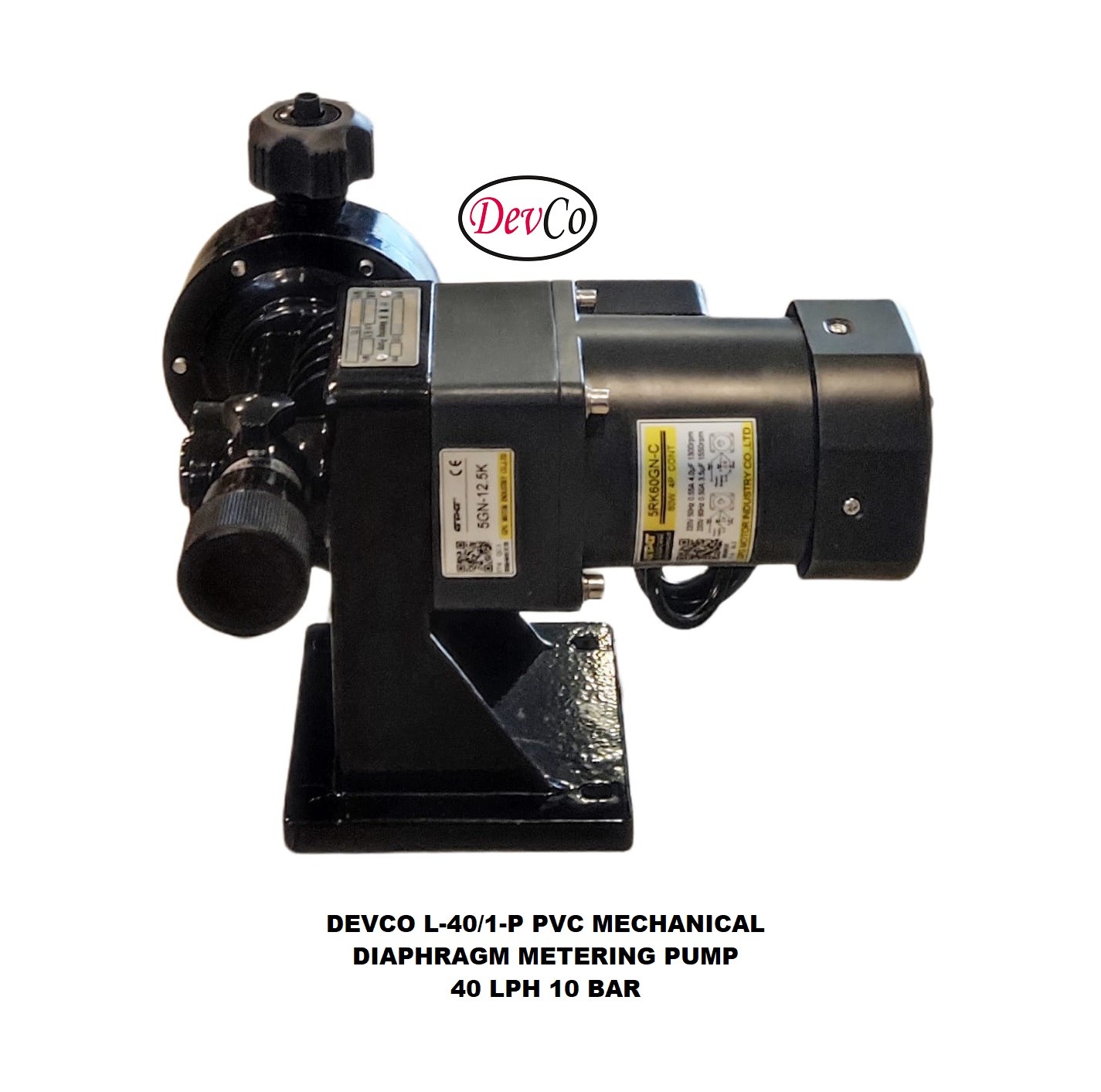 Pompa Dosing L-40-1-P Mechanical Diaphragm Metering Pump - 40 LPH 10 Bar - Image 3