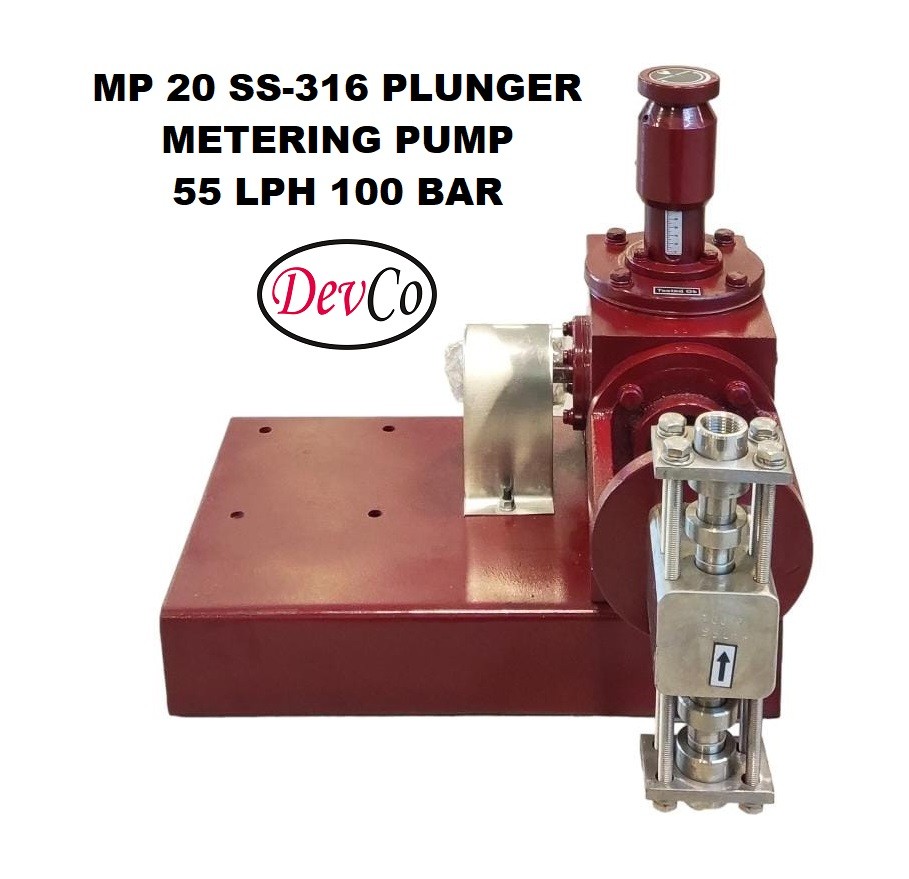 Pompa Dosing MP255100 SS-316 Plunger Metering Pump - 55 LPH 100 Bar - Image 2