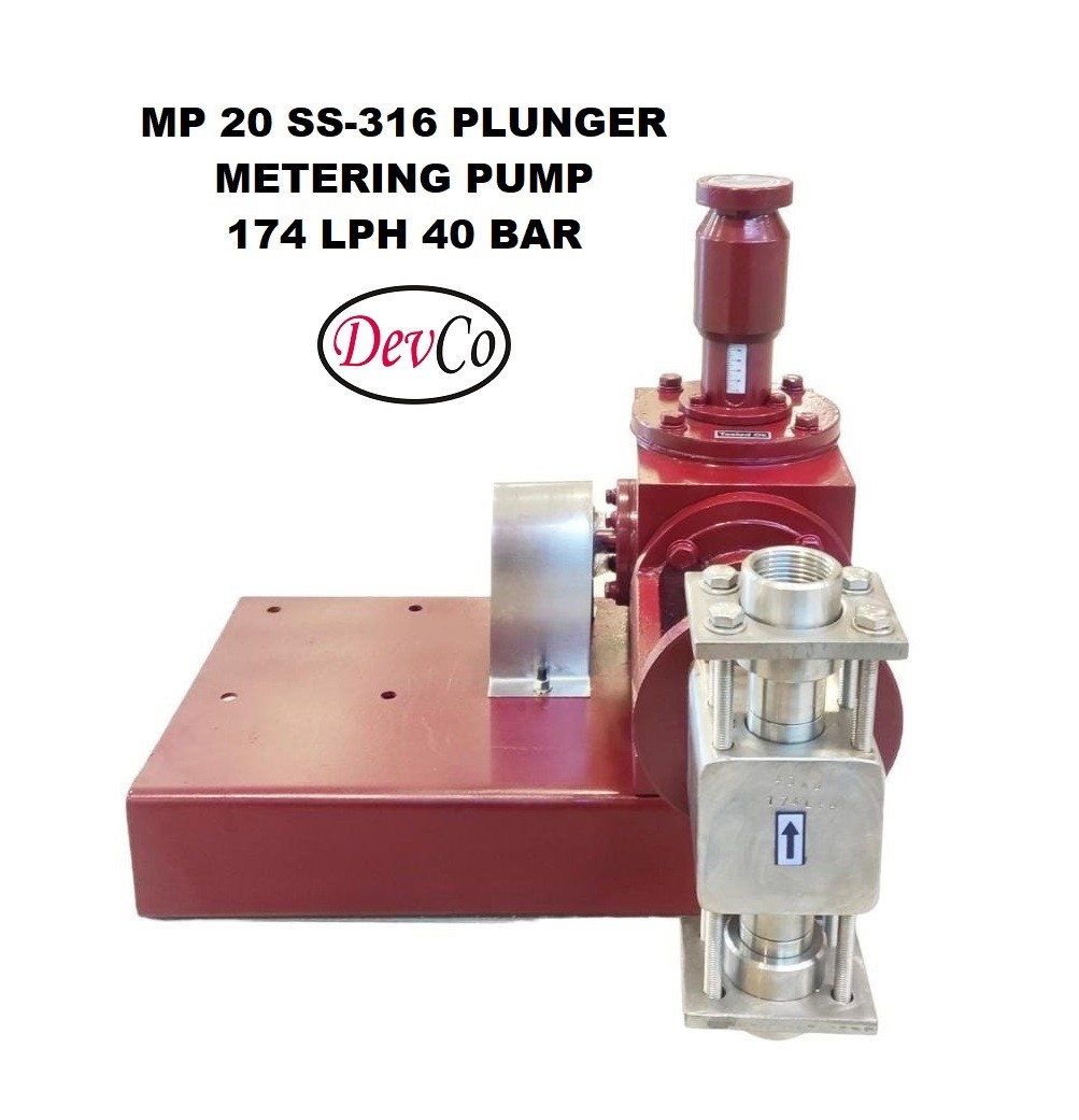 Pompa Dosing MP217440 SS-316 Plunger Metering Pump - 174 LPH 40 Bar - Image 2