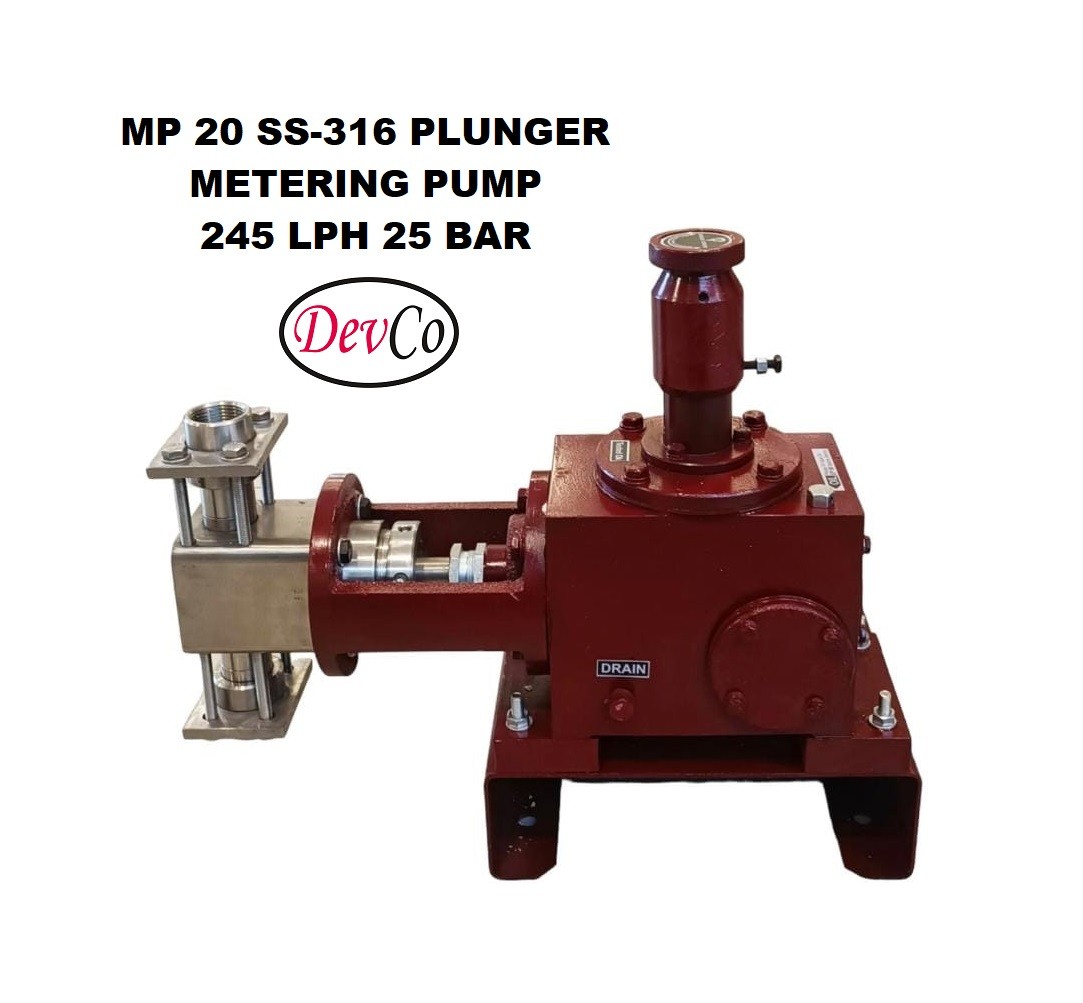 Pompa Dosing MP224525 SS-316 Plunger Metering Pump - 245 LPH 25 Bar - Image 3
