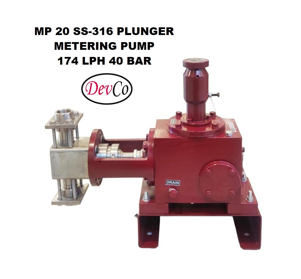 Pompa Dosing MP217440 SS-316 Plunger Metering Pump - 174 LPH 40 Bar - Image 3