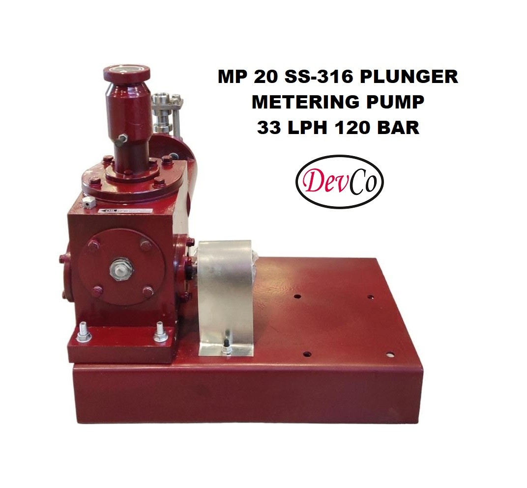 Pompa Dosing MP233120 SS-316 Plunger Metering Pump - 33 LPH 120 Bar - Image 4