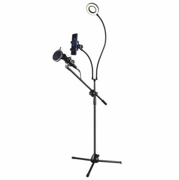 Stand Mic / Standing Microphone / Dudukan Mic Berdiri Lantai - STAND MIC HITAM - Gambar 5