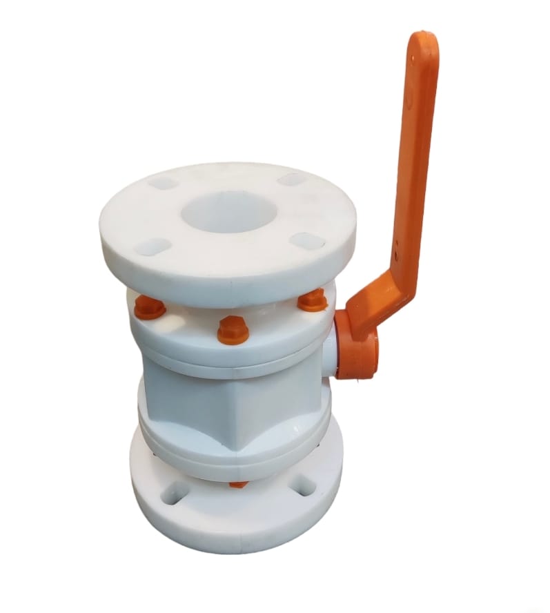 Ball Valve Polypropylene 3" x 3" Flange Universal Standard - 80 mm