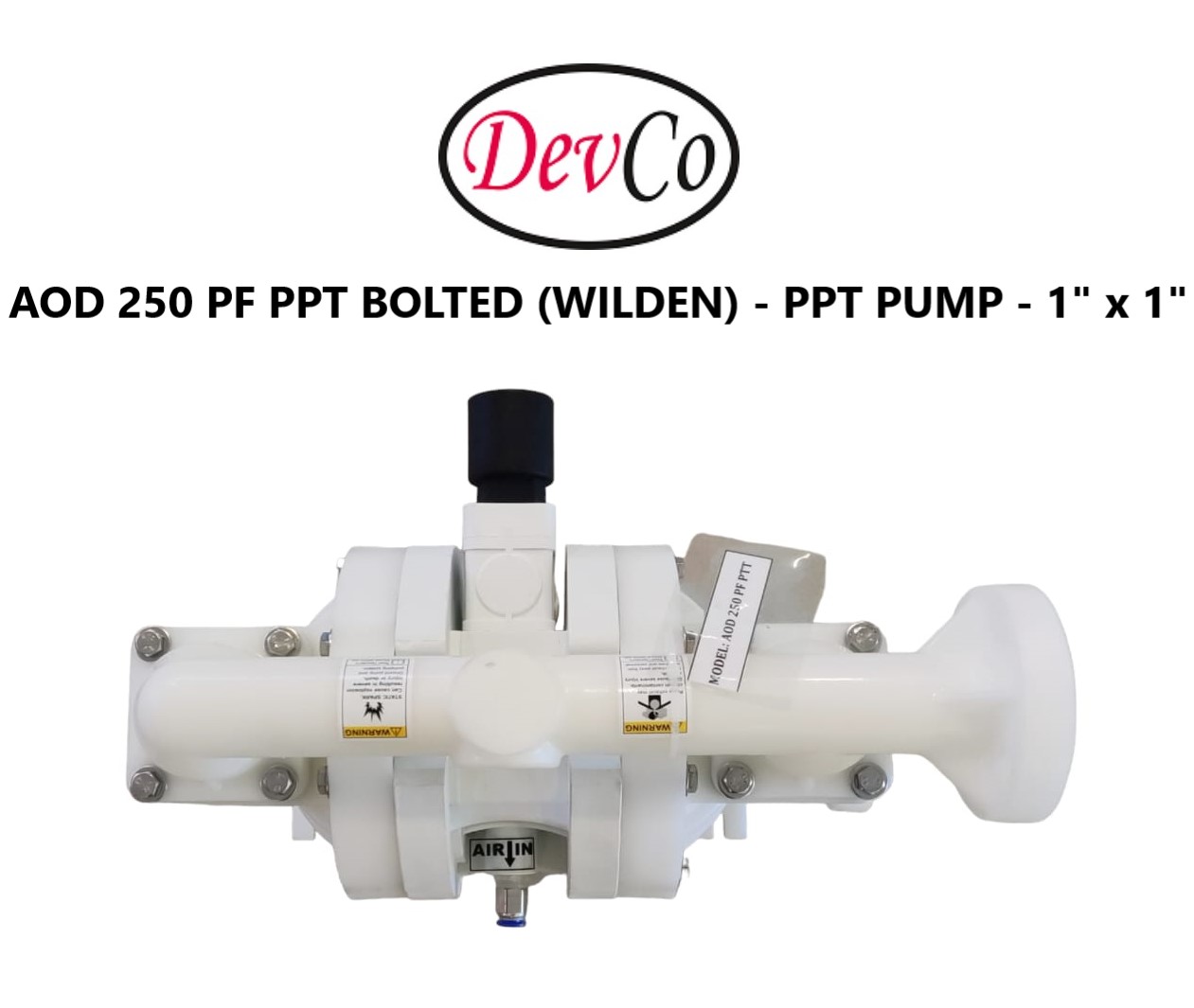Wilden OEM Diaphragm Pump AOD 250 PF PPT Pompa Diafragma Devco - 1" Flange - Image 6